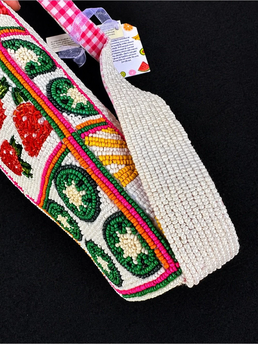 Viral Beaded Fruit Pattern Shoulder Bag- Handmade in India